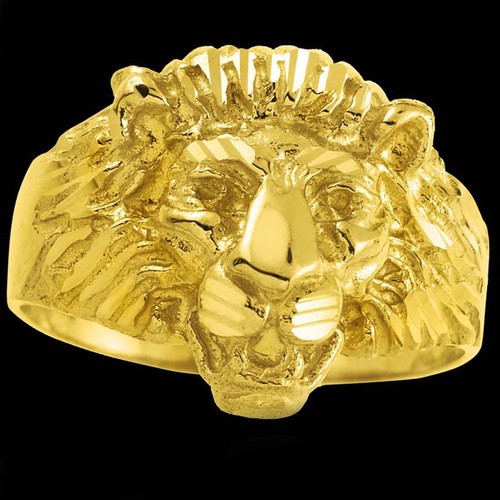 Bague homme tête - tête, lion