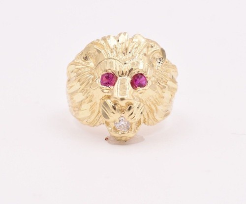 Homme big lion tête bague - homme,