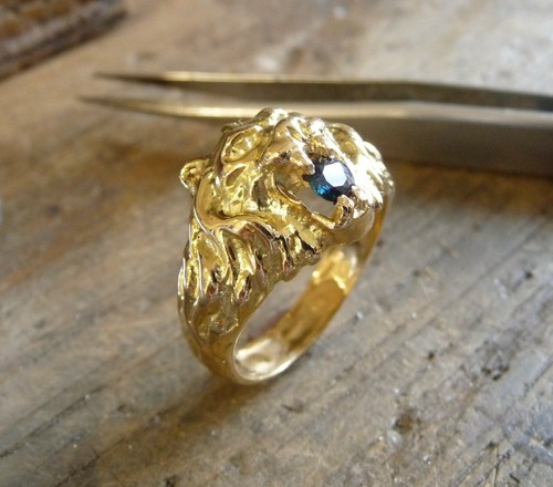 Bague tête de - bague, or