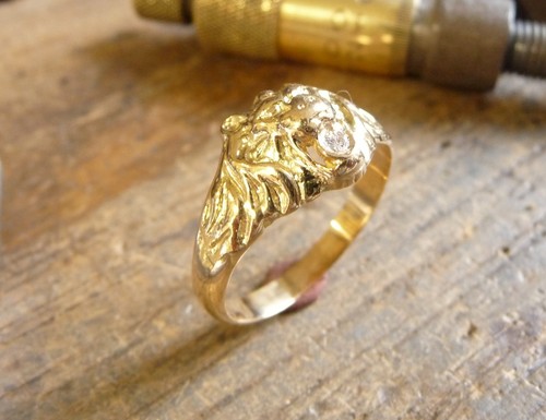 Bague tête de lion - tête,
