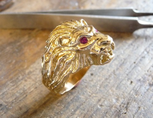 Bague jaune tête de - jaune, 9
