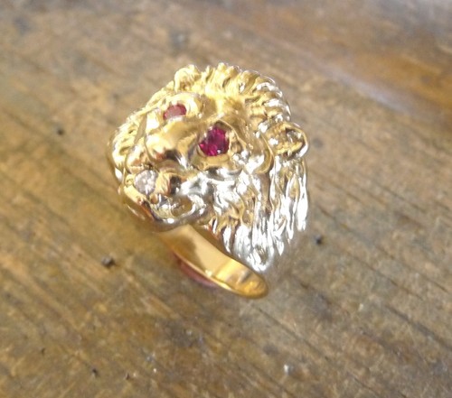 Bague tête de lion - bague,