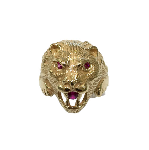 Bague tête lion - bague, en