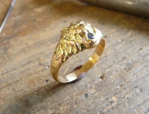Bague tête de - bague, or